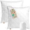 sleepling Comfort 191121 set di 2 cuscini, cuscino divano, Imbottitura per Cuscini, Oekotex, lavabile 60 gradi, Prodotto in UE, Garanzia di imbottitura, Garanzia di taglia, 50 x 50 cm, bianco