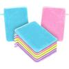 HOTUT Guanti da Bagno, 8 Pezzi Guanti per il Bagno in Velluto Corallo, Set di Guanti da Bagno per Adulti Morbidi e Assorbente, Manopole da Bagno Riutilizzabili, Guanti Struccanti per il Viso