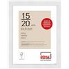 DEHA Design cornice per foto, 15 x 20 cm, legno, Bianco, cornice per fotoper posizionarein formato verticale e orizzontale, vetro sintetico, Fontana