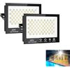 Sararoom 200W Faretto Led Esterno, 20000LM Faro Proiettori per esterni, 6500K Bianca Fredda Luci di Sicurezza, IP65 Impermeabile Lampade da parete per Giardino Garage Cortile Stadio Sentieri, 2 Pezzi