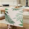 ETOLISHOP Runner Tavola Moderno Verde Foglie Poliestere Runner da Tavolo Lavabile 40x140cm