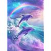 CEOVR Diamond Painting Kit Adulto Delfino 5D Diamond Painting,Diamond Painting Adulto Animale,30x40 cm Pittura Diamante,Mosaico Diamanti Painting,Arcobaleno Painting Diamond 5D