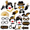 Yuccer 28 Pezzi Set Accessori Anni 20 Accessori per Cabina Fotografica a Tema Anni 20 Grande Gatsby Accessori (28 Pezzi)