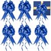 Prmape 30 PCS Fiocchi Auto Matrimonio Blu Scuro Coccarde Autotiranti per Natale, Matrimoni, Feste, San Valentino Decorazione e Compleanno