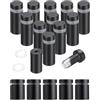 Cokritsm 20PCS Viti distanziatore per segni, 12x20mm Distanziatori a parete Vite pubblicitaria, Supporti per vetro per insegne Viti pubblicitarie Bulloni Chiodi Montaggio a parete nero