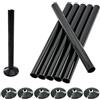 YNR Coperture e collari neri per tubi del radiatore, 6 pezzi 200 mm x 15 mm, 6 collari per tubi da 15 mm