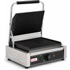 Ristoattrezzature Modello: 119610010053195,Piastra panini elettrica professionale singola Rigata/Rigata 43x37x21h cm
