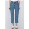 Tezenis Jeans Vita Alta Denim Dritto Con Tasche Donna Blu