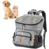 Ferplast Zaino per Cani VOYAGER BACKPACK, Trasportino Gatto, Trasportino Cani, Ampia Apertura, Cinghie Regolabili, Cinghia di Sicurezza, con Cuscino, Max 10 kg, 33x23x41H, Grigio