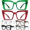 Eyekepper Oversize Senza Metallo Senza Viti Occhiali da Lettura Cerniere a Molla per Donna - 6 Paia Lettori con Montatura Grande +0.50