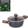 KASANOVA Casseruola con coperchio ottanio New Ceramic (20 cm due manici)