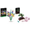 LEGO 10313 Icons Bouquet Fiori Selvatici Finti con Papaveri e Lavanda Artificiali & 10281 Icons Albero Bonsai, Piante Artificiali, Costruzione in Mattoncini