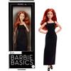 Barbie Signature Basics Modello 04, bambola da collezione con capelli ricci rossi, mini abito e stivali, vestibilità universale, corpo petite snodato e testa intercambiabile, 6+ anni, JBH74