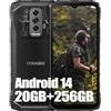 DOOGEE Blade 10 Ultra Rugged Smartphone Android 14 (2025), 20GB+256GB/2TB Cellulare Robusto, 6,56 HD+ Telefono Indistruttibile, 5150mAh, 50MP, 4G LTE Cellulari Resistente IP68,NFC,OTG,GPS,Widevine L1