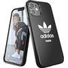 adidas, Custodia progettata per iPhone 12 Mini, 5,4 Pollici, custodie Testate per Cadute, Bordi rialzati Resistenti agli Urti, Custodia Originale Paris Snap Case, Logo Bianco e Nero
