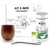 YVY MATÉ Kit Maté Completo | Calabbasso in legno, Bombilla e scatola in ferro Mate Verde Bio Grand Cru 100g | Cofanetto per iniziare o regalare, regalo originale