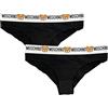 MOSCHINO slip brasiliano bipack elastico orso - 3, nero