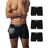 Snocks Boxer Uomo Microfibra Elasticizzato Paco da 3 Mutande Uomo Intimo in Micromodal Nero Taglia 4XL (XXXL) Mutande Slip Boxer Uomo Intimissimi Neri