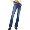 Liu Jo Jeans Donna con vestibilità Flare, Chiusura con Patta, Colore Blu Denim Modello: UXX043 D4538 78397 Blu D.Blue Dk Tencel Sun