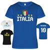 PELUSCIAMO T-Shirt Calcio Italia Maglia Tecnica Unisex Traspirante Tessuto Interlock 100% Poliestere | Sport Running Palestra | Personalizzabile con Nome e Numero Manica Corta PS 27788-001