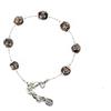 Sospiri Venezia Bracciale Donna 7 Perle in Vetro Diametro 8 mm Braccialetto Originale Vetro di Murano Gioiello Idea Regalo Made In Italy Certificato (Blu)