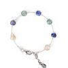 Sospiri Venezia Bracciale Donna 7 Perle in Vetro Diametro 8 mm Braccialetto Originale Vetro di Murano Gioiello Idea Regalo Made In Italy Certificato (Mix Verde Rosso Blu)