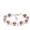 Sospiri Venezia - Bracciale da Donna con 9 Perle di Vetro Murano e 10 Cristalli di Boemia, Braccialetto Originale, Gioiello Ideale per Regalo, Made in Italy con Certificato (lilla)