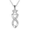 YAFEINI Abbraccio, collana in argento sterling 925 coccole coppia di gioielli per voi abbraccio, ciondolo catena per coppia, anniversario, San Valentino, regali per donne fidanzate