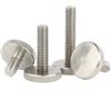 SEIDER 10/20Pcs M3 M4 M5 Zigrinato Grande Bullone A Testa Piatta Mano Vite Zincata Vite (Size : M4x10(20pcs))