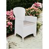 Dmora - Sedia da esterno Como, Seduta da giardino, Poltrona outdoor effetto rattan, 100% Made in Italy, 59x57h85 cm, Bianco