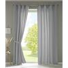 Gardinenbox Berlino 20405N2 - Set di 2 tende con occhielli, 245 x 140 cm, colore: grigio opaco, in microfibra