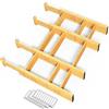 SpaceAid Divisori per cassetti in bambù con inserti ed etichette, organizer regolabili per cassetti da cucina, organizzazione espandibile per casa, ufficio, cassettiere, 4 divisori con 9 inserti