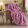 NEWCOSPLAY Coperta in finta pelliccia super morbida, con retro Sherpa di alta qualità, calda e accogliente, decorativa per camera da letto, divano, pavimento (viola chiaro, copriletto, 127 x 152 cm)