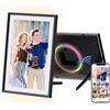HDeye Cornice portafoto digitale da 10,1 pollici, WiFi, HD 1280 x 800 IPS Touch screen, cornice elettronica con memoria 32 GB, rotazione automatica, facile trasferimento di foto video tramite app