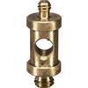 Manfrotto 118 Codolo Corto Maschio 1/4 - 3/8, Ottone