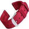 Archer Watch Straps - Cinturini a Sgancio Rapido in Nylon con Trama Ispirata alle Cinture di Sicurezza (Rosso, 22mm)