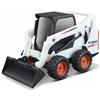 Burago- Bburago Die-Cast Bobcat Skid-Steer Loader with Working Bucket Collectible Model Toy-1:50 Scale 10 cm S590 W/Secchio, Design E Colori Assortiti, B18-31801