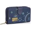 Lois - Portafoglio Donna Piccolo con Chiusura a Zip - Portafoglio Donna Portafoglio Grande Donna con Scomparto per Carte. Portafoglio Donna Firmato. Carte RFID, Marino