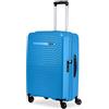 Ciak Roncato Trolley Roncato Ciak Passenger Medio 4 Ruote Rigido Ultraleggero con Zip Espandibile, chiusura TSA, Valigia in Polipropilene, Colore Blue Star