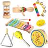 OUYULAI Strumenti Musicali Bambini, Strumenti Musicali Montessori, Xilofono Bambini, Giochi Montessori 3 Anno, Regalo Di Natale E Compleanno Per Bambini Di 3-6 Anni (8 In 1)