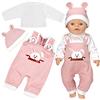 YAJIMAOY Completi per bambole, vestiti per bambole, bambole appena nate, accessori per bambole con cappello, pantaloni a maniche lunghe, per bambole 35-43 cm, regali per ragazze e ragazzi (C)