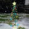 Oneshlee Albero Di Natale Con Luci Incorporate Da Esterno, Luci Natale Da Esterno Giardino Solari, Addobbi Natalizi Led Energia Solare, Decorazioni Natalizie La Casa Particolari Moderne Realistico (Colorate)