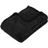Corredocasa Plaid in Pile Extra Morbido e Soffice con Elegante Trama Scozzese - Leggero e Confortevole - Coperta Perfetta per Divano, Letto (Nero, Singolo 130x160)