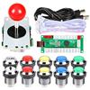 EG STARTS Classic Arcade Kit fai da te USB Encoder per PC Joystick + 8 modi Stick + Cromato LED illuminato Pulsante 1 giocatore & Coin pulsanti per Arcade Mame Raspberry Pi 2 3 3B Giochi