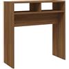 Annlera Tavolo consolle per corridoio, divano, tavolo da pavimento, facile da pulire, per ingresso, corridoio, soggiorno e ufficio, design minimalista marrone, effetto rovere, 78 x 30 x 80 cm