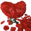 GMM Cuscino TI AMO Decorativo, Cuscino Peluche a forma di Cuore, in soffice Pelliccia Sintetica con Laccetto, Romantico, San Valentino, Festa della Mamma, Festa della Donna.
