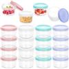 Starvortex 16 Pezzi Contenitori Ermetici per Alimenti Piccoli, 200ML Riutilizzabili Contenitori per Freezer, Piccole Vaschette con Coperchi per Yogurt Pranzo, Sicura per Microonde e Congelatore