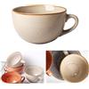 IGTOPS Tazza da caffè grande, 700 ml, grande ciotola con manico, ciotola per cereali con manico, tazza da caffè, XXL, tazza da tè in ceramica (Kaki)