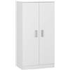 Habitdesign Scarpiera a Due Ante, Mobile ausiliario, Modello Base, Finitura Bianco Lucido, Misure: 55 cm (Larghezza) x 108 cm (Altezza) x 36 cm (profondità)