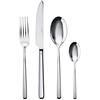 Sambonet Linear Set di Posate Tavola monoblocco in Acciaio Inox 18/10, 24 Pezzi, Inossidabile, 30.2 x 5.2 x 33.3 cm, unità